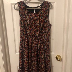 Forever 21 Floral Rose Sleeveless Dress